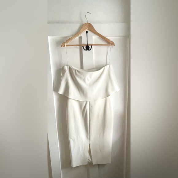 White Driggs Strapless Dress by LIKELY - Picture 2 of 5
